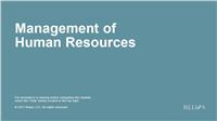 Management of Human Resources